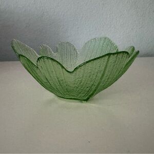 Green Glass Decorative Small Bowl